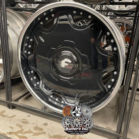 22x9/10 Forgiato Wheels Fiore XL Floater Cap Wheel and Tire Package