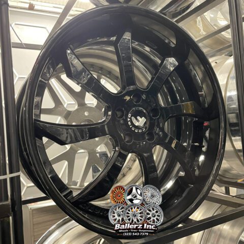 22x9/10 Forgiato Wheels Fondare ECL Gloss Black Wheel and Tire Package